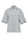 Ashley Williams Polka-dot Polo Shirt In Gray