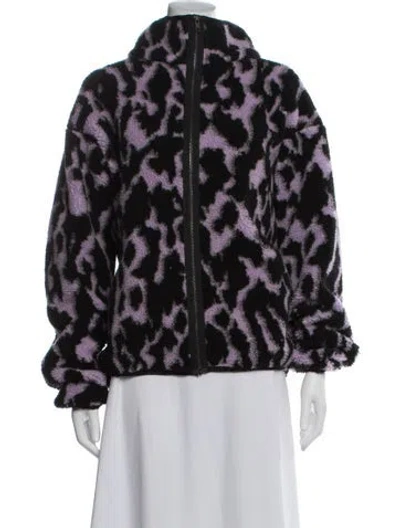 Pre-owned Ashley Williams Printed Faux Fur Jacket In Multi