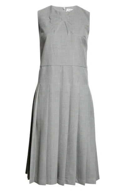 Ashley Williams School 3d Bow Sleeveless Wool Dress In Grey