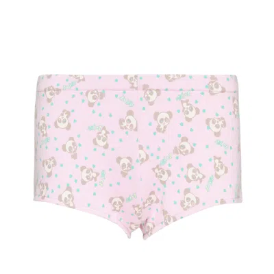 Ashley Williams Serena Panda-print Shorts In Pink