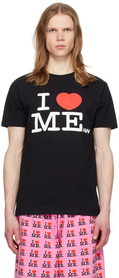 Ashley Williams Ssense Exclusive Black 'i Heart Me' T-shirt