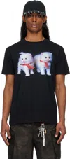 Ashley Williams Ssense Exclusive Black Kitten Danny T-shirt In Black
