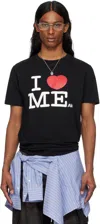 Ashley Williams Ssense Exclusive 'i Heart Me' Danny T-shirt In Black