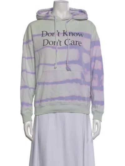 Pre-owned Ashley Williams Tie-dye Print Crew Neck Hoodie In Purple