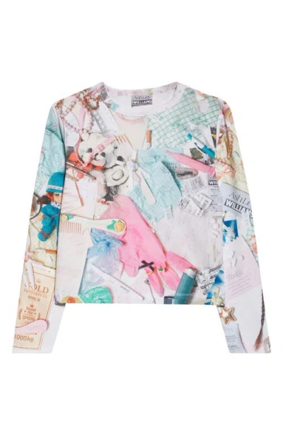 Ashley Williams Treasures Print Long Sleeve T-shirt In Multi
