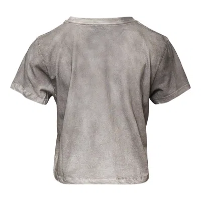 Ashley Williams Washed Grey Cropped T-shirt