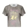 Ashley Williams Washed Grey Cropped T-shirt In Neutral