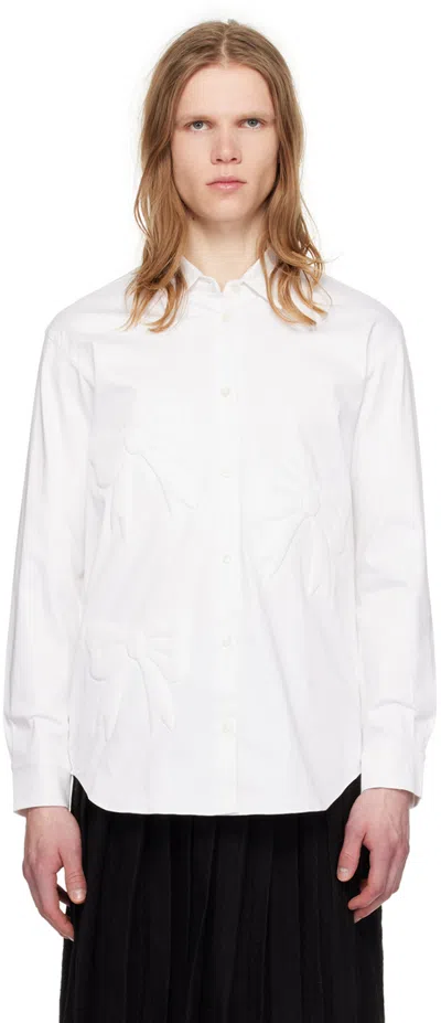 Ashley Williams White 3d Bow Shirt