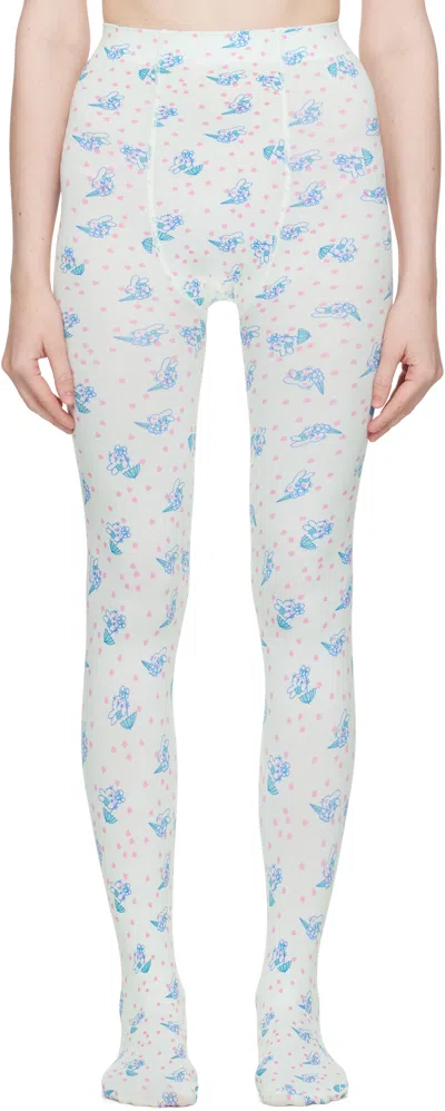 Ashley Williams White Bunny Tights