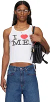 Ashley Williams White 'i Heart Me' Tank Top In White
