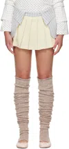 Ashley Williams Yellow & Gray Collar Mini Skort In Neutral
