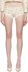 Ashley Williams Yellow 'care' Serena Shorts In Bunny