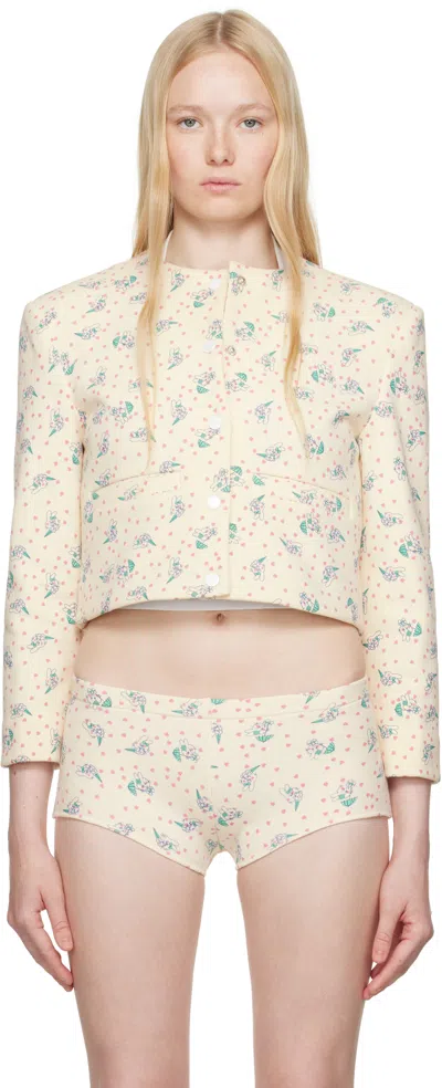 Ashley Williams Yellow Serena Jacket In Bunny