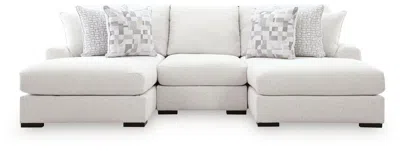 Ashley Wynncroft Manor 3-piece Next-gen Nuvella™ Performance Fabric Sectional With Double Chaise In Gray