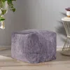 Ashley Yakar Solid Chenille Pouf In Purple