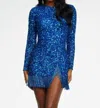 Ashleylauren Cocktail Dress In Royal/turquoise In Multi