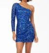 Ashleylauren Cocktail Dress In Royal/tyrquoise In Multi