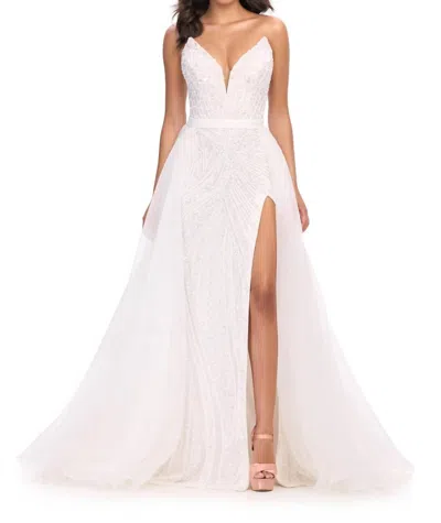 Ashleylauren Layered Organza Overskirt In Ivory In White