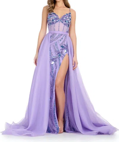 Ashleylauren Layered Organza Overskirt In Orchid In Purple