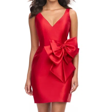 Ashleylauren Mikado Cocktail Dress In Red