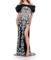 Ashleylauren Off Shoulder Prom Dress In Black In Black