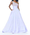 Ashleylauren One Shoulder Ball Gown In Lilac In Purple