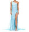 Ashleylauren One Shoulder Prom Dress In Sky In Blue