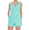 Ashleylauren Sequin Romper In Aqua