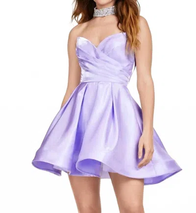Ashleylauren Strapless Sweetheart Cocktail Dress In Orchid In Pink