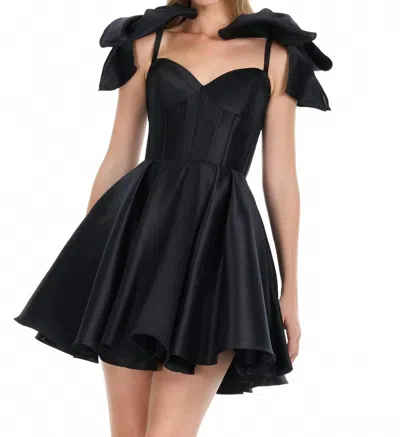 Ashleylauren Sweetheart Neckline Mini Dress In Black