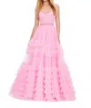 Ashleylauren Tulle Prom Dress In Candy Pink In Multi