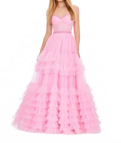 Ashleylauren Tulle Prom Dress In Candy Pink In Multi