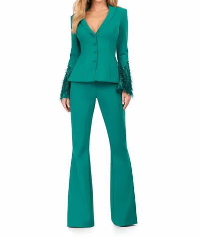 Ashleylauren Women's Dressed In Time Blazer In Emerald In Green