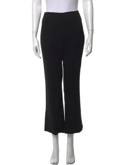 Pre-owned Ashlyn Acetate Straight Leg Pants In Black