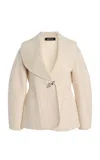 Ashlyn Aislinn Wool-knit Jacket In Ivory