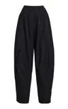 Ashlyn Blaine Cotton Jacquard Long Pants In Black