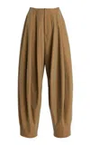 Ashlyn Blaine Paneled Cotton Pants In Khaki
