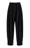Ashlyn Blaine Paneled Wool Pants In Black