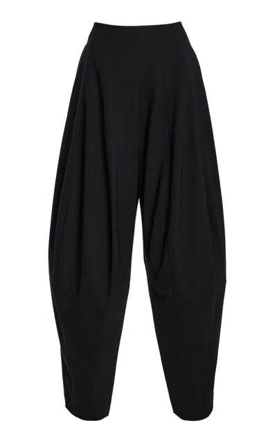 Ashlyn Blaine Wide-leg Wool Long In Black