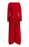 Ashlyn Bowes Draped Jumpsuit In Red