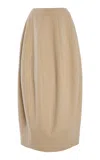 Ashlyn Callum Cashmere Maxi Skirt In Nude