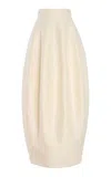 Ashlyn Callum Taffeta Maxi Skirt In Ivory