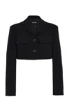 Ashlyn Elizabeth Cropped Jacket In Black
