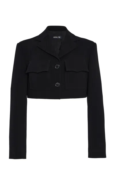 Ashlyn Elizabeth Cropped Jacket In Black