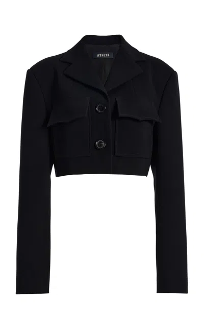 Ashlyn Elizabeth Cropped Jacket In Black