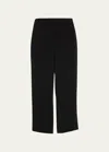 Ashlyn Emerson Crop Wide-leg Pants In Black