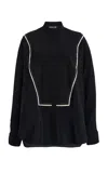 Ashlyn Eskil Silk-blend Blouse In Black