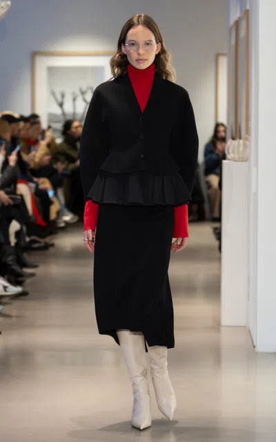 Ashlyn Felix Midi Skirt In Black