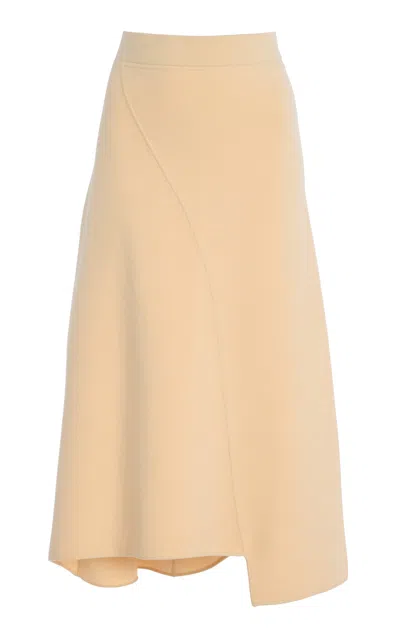 Ashlyn Felix Wool-knit Midi Skirt In Ivory