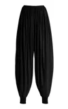 Ashlyn Grayson Pleated Gathered Pants In Black